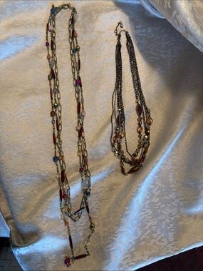 Multicolored Beaded Layered Necklace - Elegant Women’s Jewelry